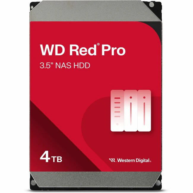 Western Digital Red Pro WD4003FFBX 4 TB Hard Drive - 3.5" Internal - SATA (SATA/600) - Conventional Magnetic Recording (CMR) Method - Storage System, Desktop PC Device Supported - 7200rpm - 5 Year Warranty