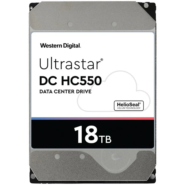 Western Digital Ultrastar DC HC550 18 TB Hard Drive - 3.5" Internal - SAS (12Gb/s SAS) - 7200rpm - 5 Year Warranty