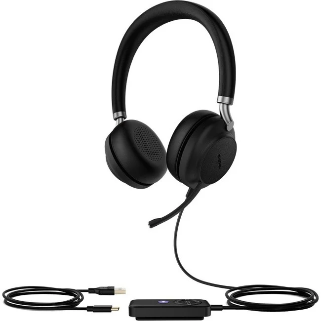 Yealink Premium USB Wired Headset - Stereo - USB Type A - Wired/Wireless - Bluetooth - 32.8 ft - 32 Ohm - 20 Hz - 20 kHz - Over-the-head - Binaural - Ear-cup - 3.94 ft Cable - Uni-directional, Noise Cancelling Microphone - Noise Canceling - Black