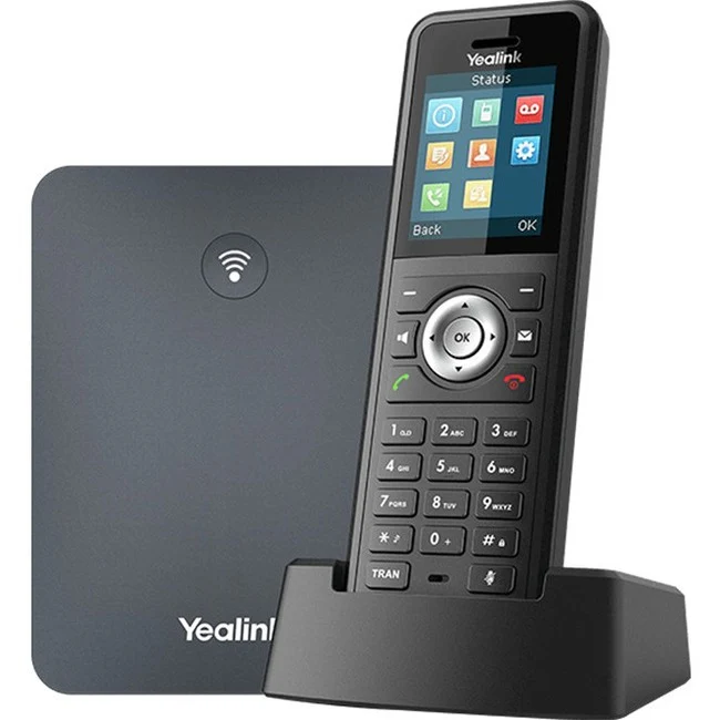 Yealink W79P IP Phone - Cordless - Corded - DECT, Bluetooth - Wall Mountable, Desktop - Black, Classic Gray - VoIP - 1 x Network (RJ-45) - PoE Ports