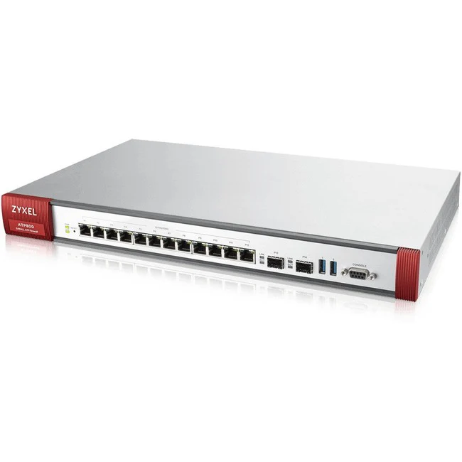 ZYXEL ATP800 Network Security/Firewall Appliance - 12 Port - 1000Base-T - Gigabit Ethernet - DES, 3DES, AES (256-bit), MD5, SHA-1, SHA-512 - 12 x RJ-45 - 2 Total Expansion Slots - Rack-mountable